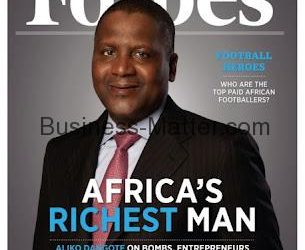 Aliko Dangote now one of the world’s top 25 richest people